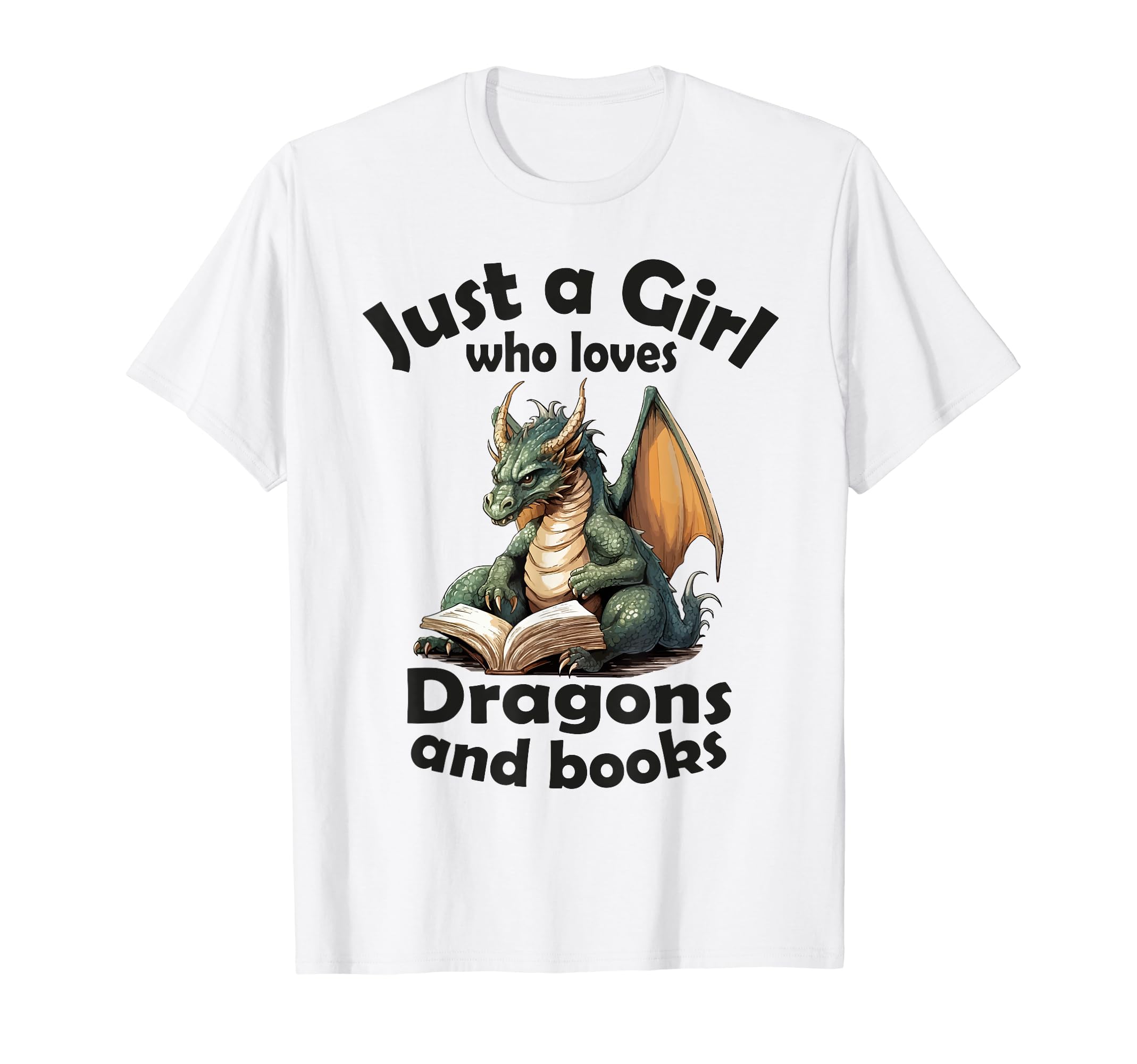 Just Who Loves Dragons And Books T-Shirt - Custom Art Print Unisex - T-Shirt, Sweatshirt, Hoodie