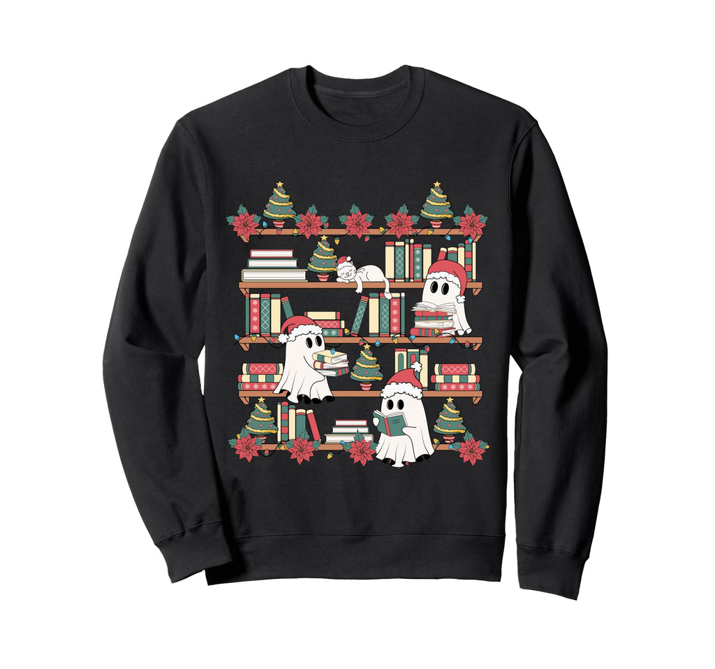 Read More Books Ghost Santa Hat Sweatshirt - Streetwear Style for Adults - T-Shirt, Sweatshirt, Hoodie