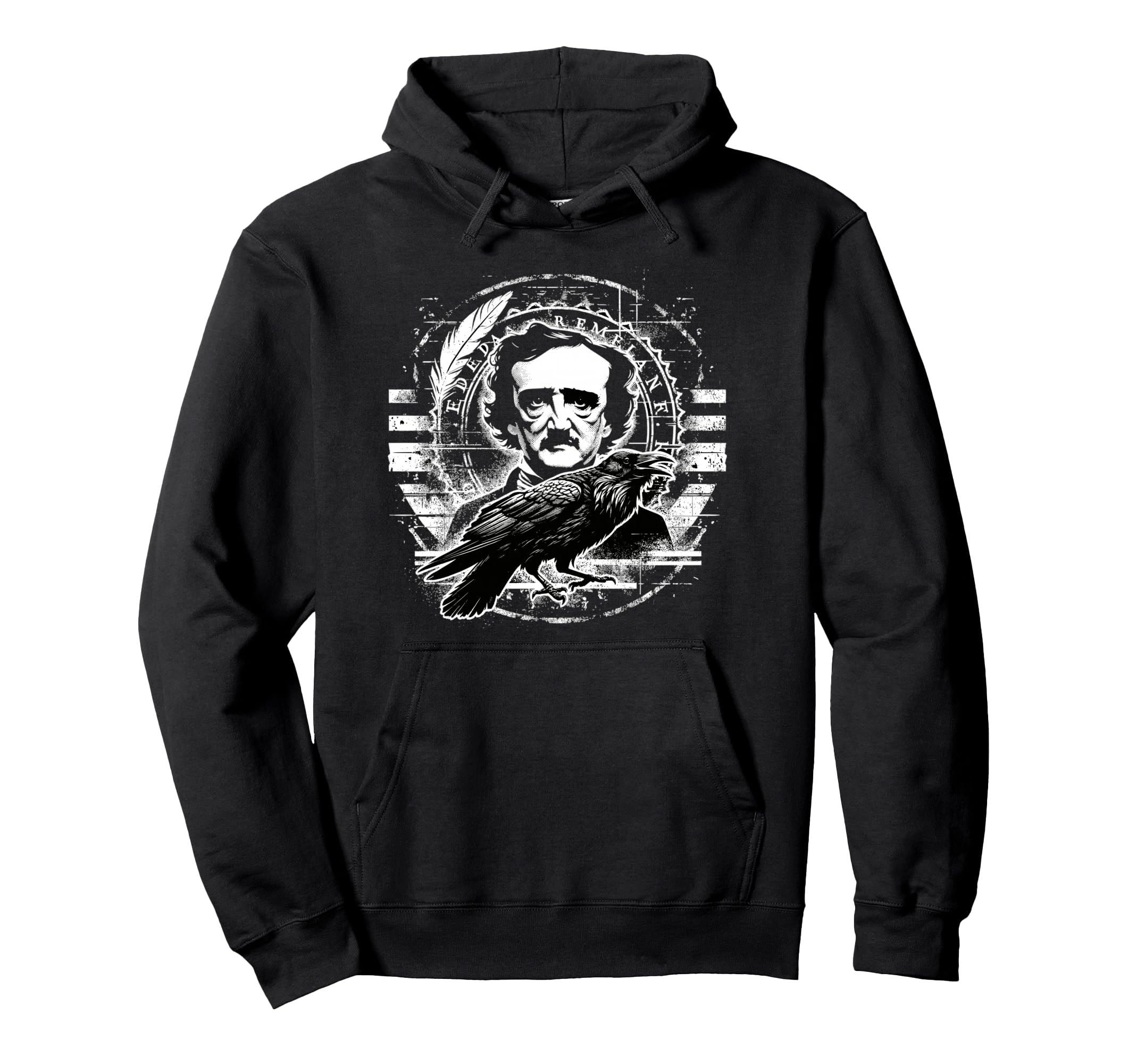 Edgar Allan Poe Raven Gothic Hoodie - Streetwear Style for Adults - T-Shirt, Sweatshirt, Hoodie
