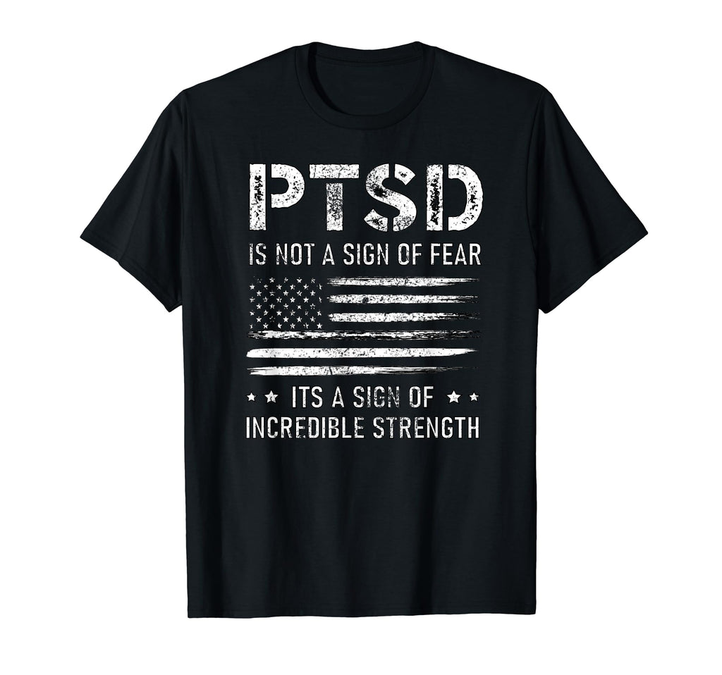 Ptsd Awareness American Flag Veteran T-Shirt - Streetwear Style for Adults - T-Shirt, Sweatshirt, Hoodie