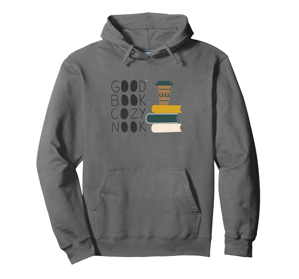Good Book Cozy Nook Reading Hoodie - Casual Everyday Wear for Adults - T-Shirt, Sweatshirt, Hoodie