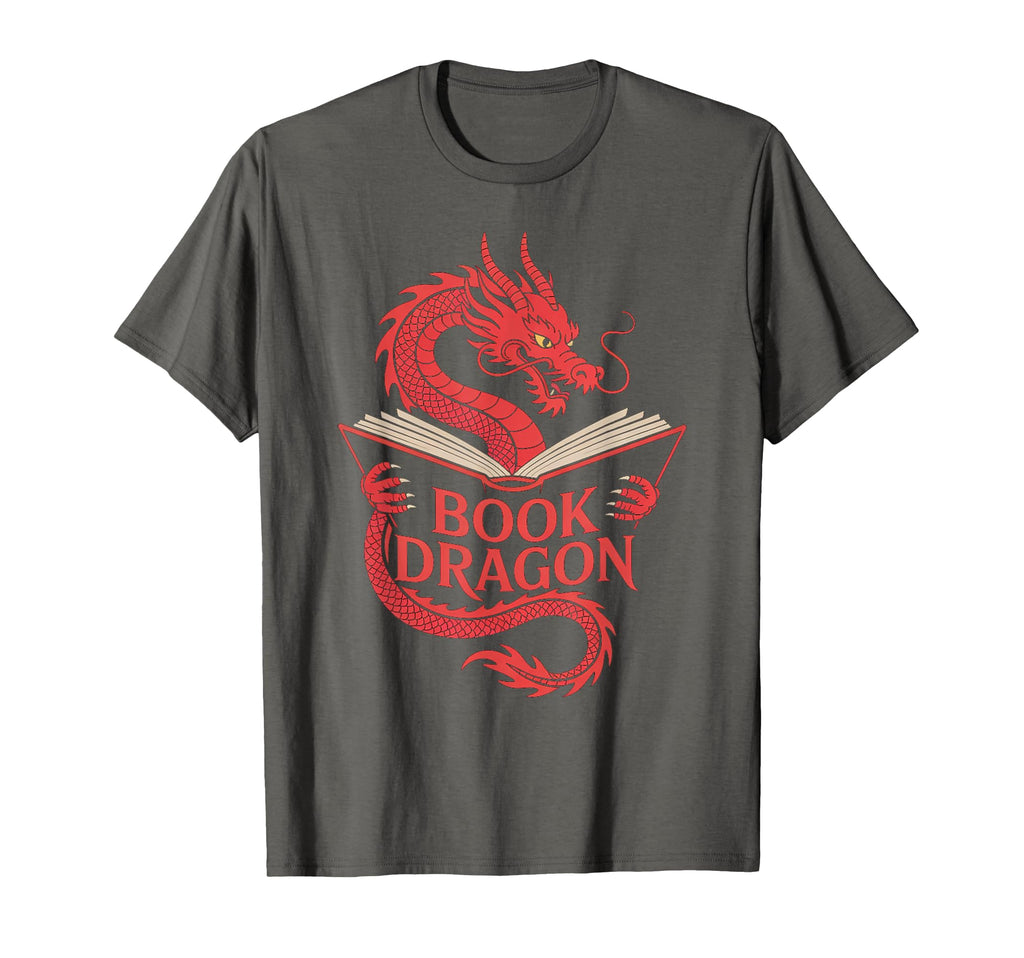 Bookworm Be Book Dragon Reading Nerd T-Shirt - Minimalist Print for Adults - T-Shirt, Sweatshirt, Hoodie