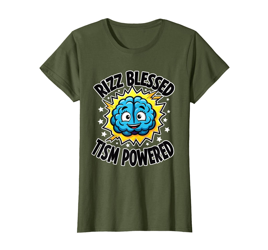 Rizz Blessed Tism Powered Autism Pride T-Shirt - Unique Graphic Men Women - T-Shirt, Sweatshirt, Hoodie