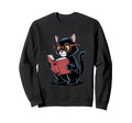 Cat Reading Book Nerd Kitty Bookworm Sweatshirt - Streetwear Style Unisex - T-Shirt, Sweatshirt, Hoodie