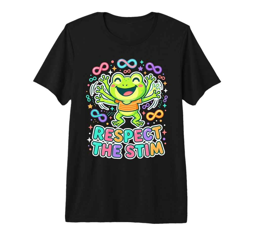 Respect Stim Infinity Frog Tri Blend T-Shirt - Novelty Apparel Men Women - T-Shirt, Sweatshirt, Hoodie
