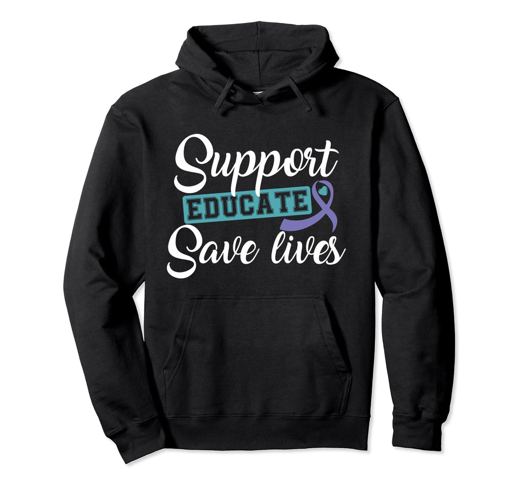 Support Educate Save Lives Suicide Hoodie - Custom Art Print for Adults - T-Shirt, Sweatshirt, Hoodie