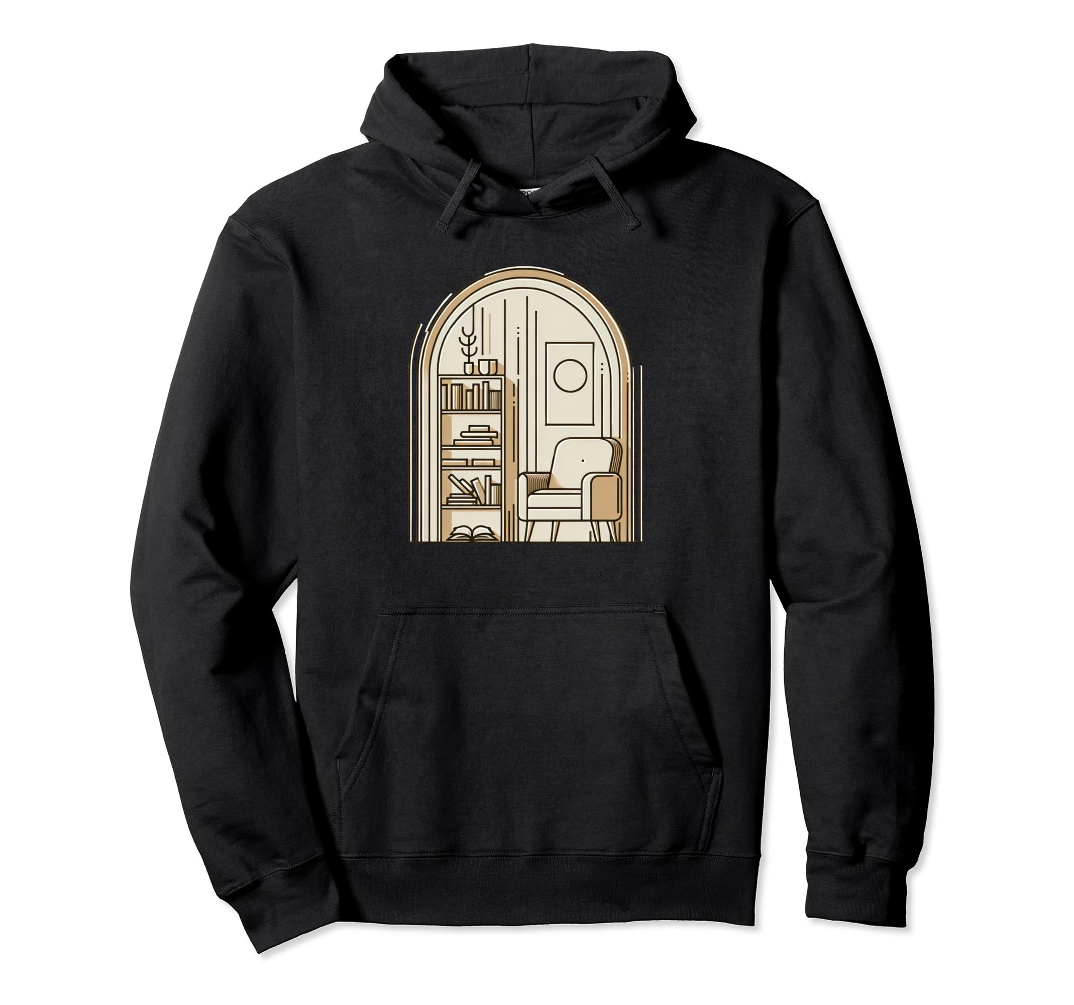 Reading Nook Bookworm Hoodie - Graphic Print for Adults - T-Shirt, Sweatshirt, Hoodie