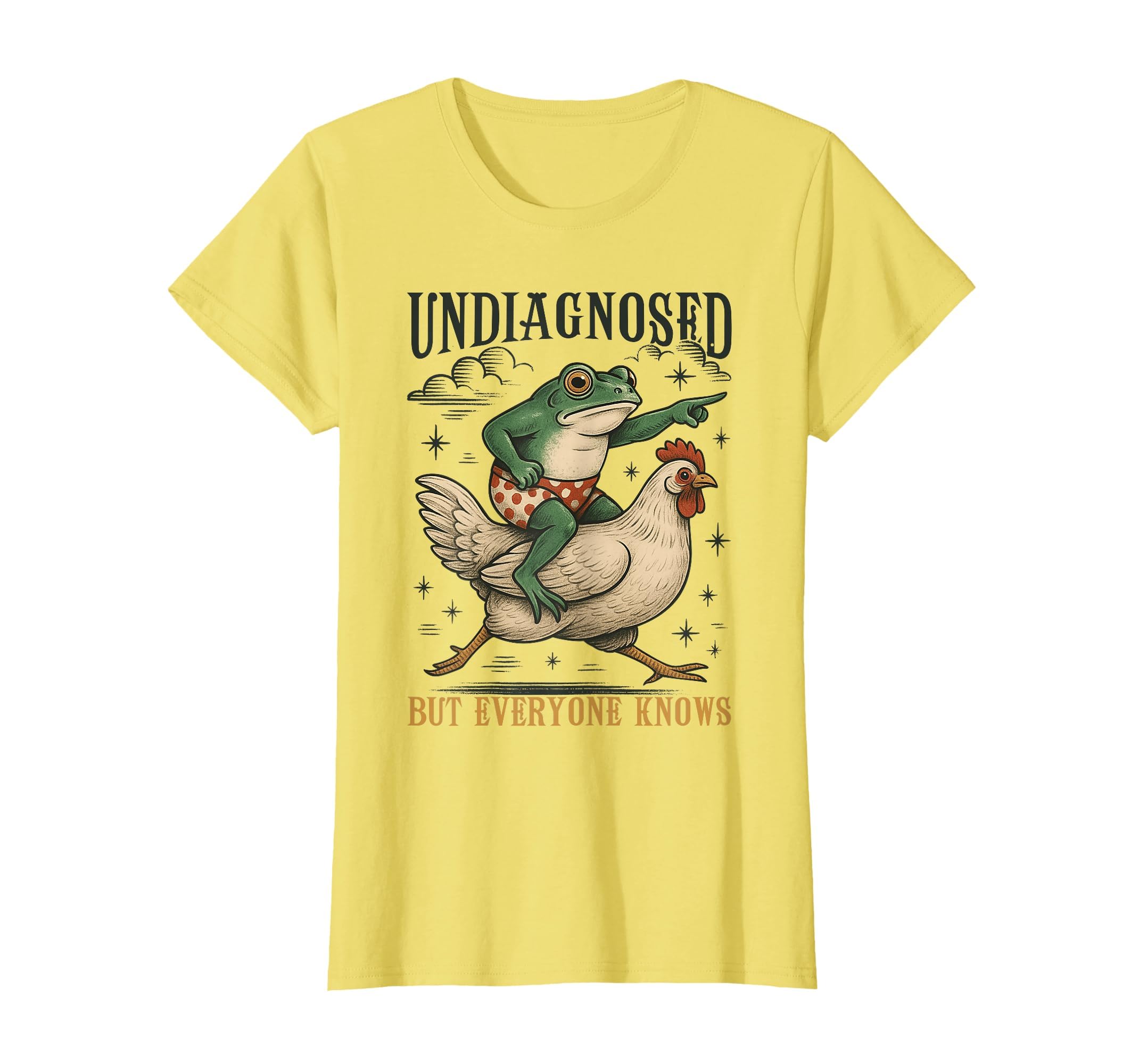 Undiagnosed But Everyone Knows Frog T-Shirt - Unique Graphic Men Women - T-Shirt, Sweatshirt, Hoodie