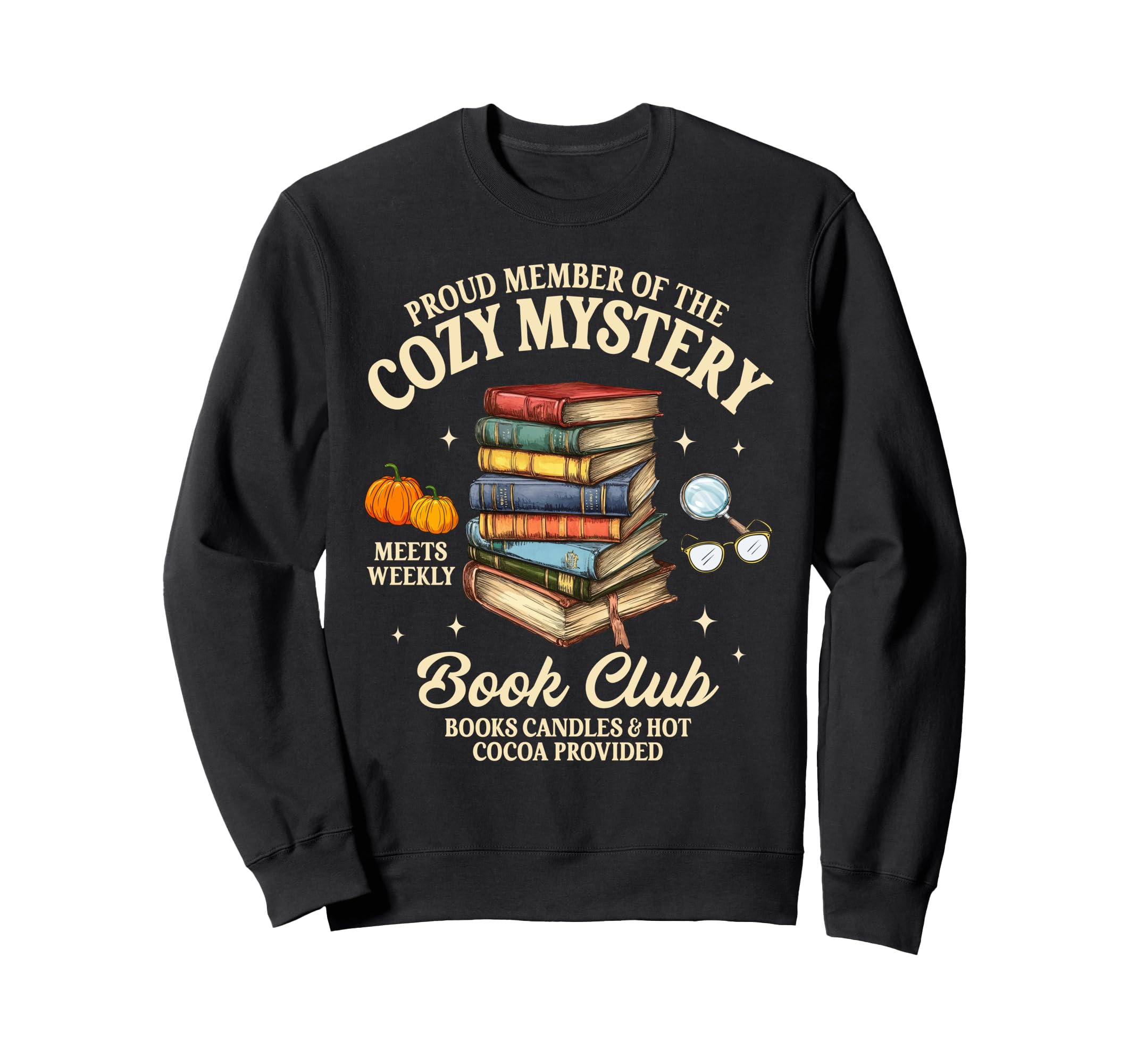 Mystery Book Reader Member Cozy Sweatshirt - Aesthetic Graphic for Adults - T-Shirt, Sweatshirt, Hoodie