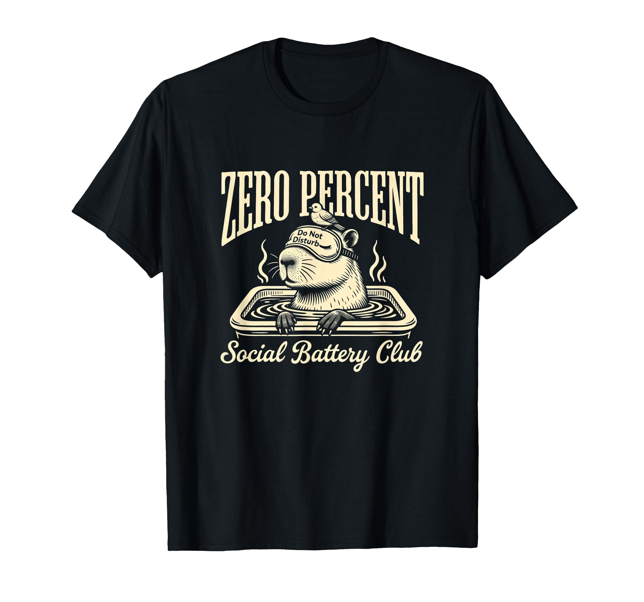 Zero Percent Social Battery Club T-Shirt - Fun Novelty Design for Adults - T-Shirt, Sweatshirt, Hoodie