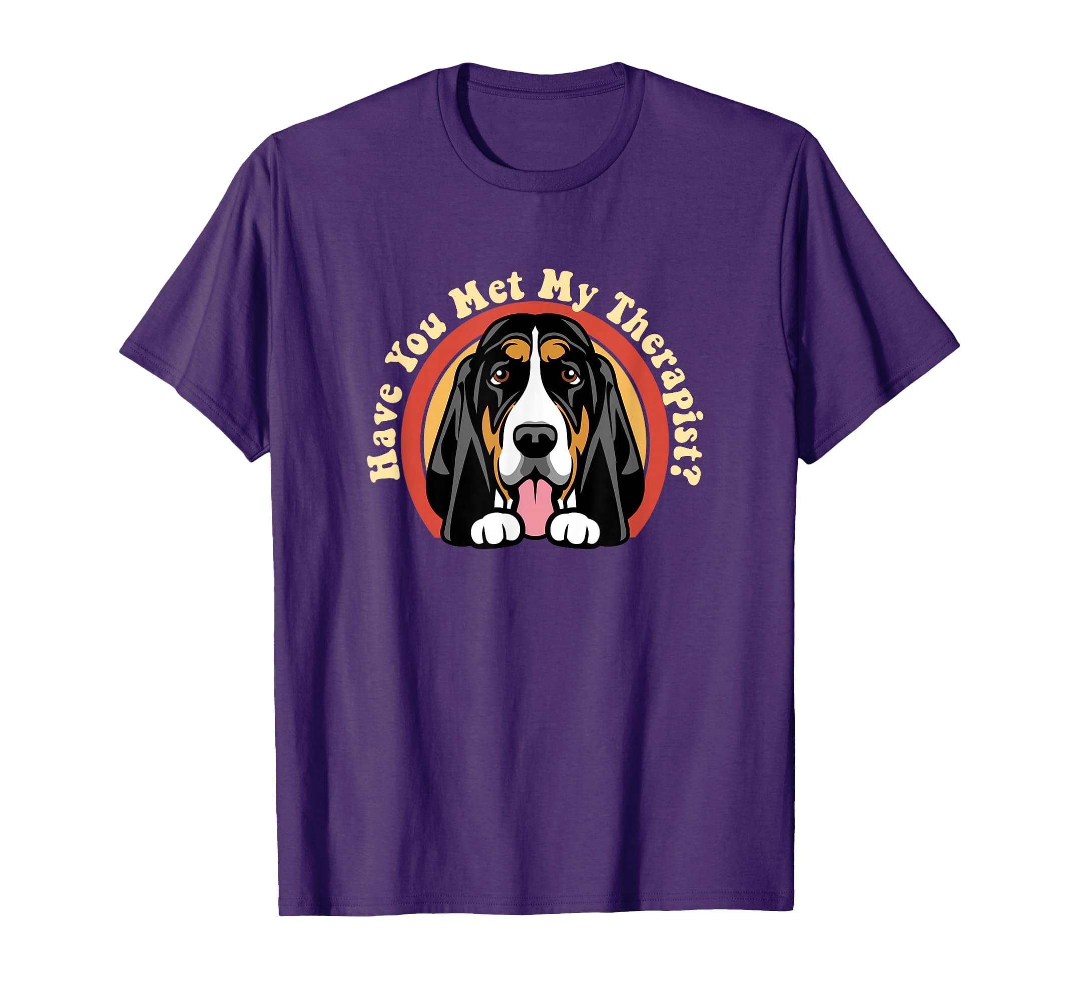 Emotional Support Therapy Dog Basset Hound T-Shirt - Unique Graphic Unisex - T-Shirt, Sweatshirt, Hoodie