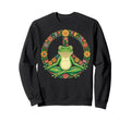 Funny Frog Yoga Lotus Pose Sweatshirt - Fun Novelty Design Men Women - T-Shirt, Sweatshirt, Hoodie