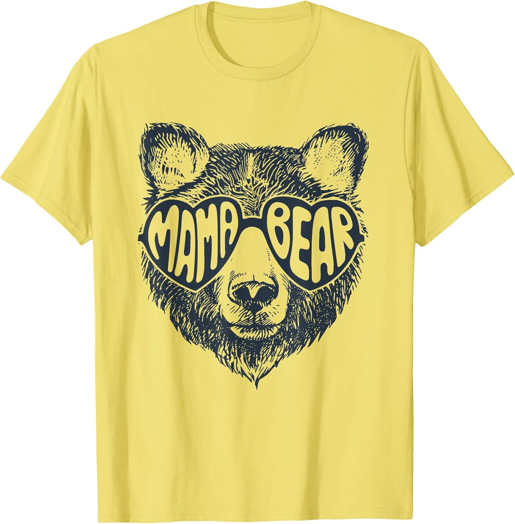 Cute Mama Baby Bear Face Sunglasses Mother's Day Unisex T-shirt, Sweatshirt, Hoodie, Long Sleeve Tee - T-Shirt, Sweatshirt, Hoodie