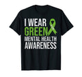Green Ribbon Mental Health Depression T-Shirt - Unique Graphic Men Women - T-Shirt, Sweatshirt, Hoodie