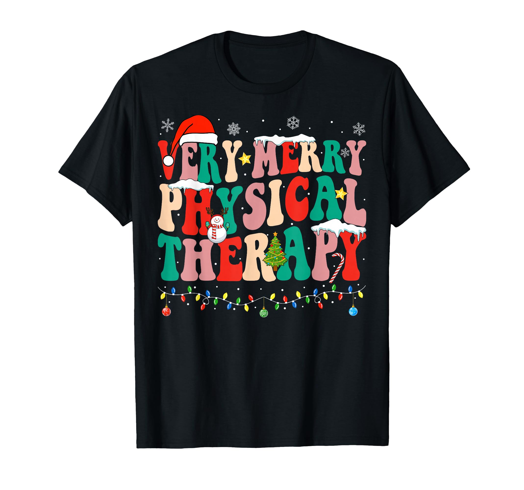 Very Merry Physical Therapy Physical T-Shirt - Unique Graphic for Adults - T-Shirt, Sweatshirt, Hoodie