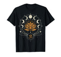Lotus Flower Moon Phases Zen Yoga T-Shirt - Fun Novelty Design for Adults - T-Shirt, Sweatshirt, Hoodie