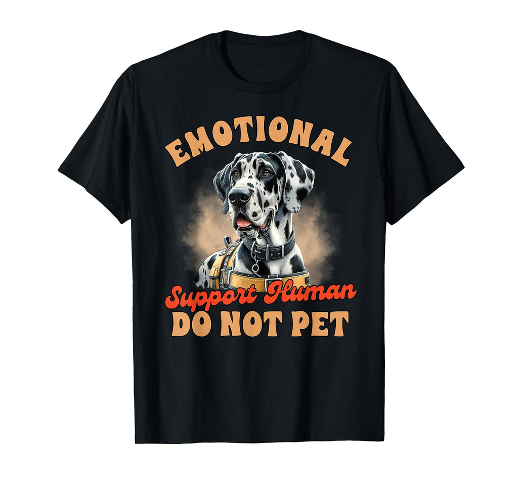 Service Dog Great Dane Emotional T-Shirt - Trendy Graphic for Adults - T-Shirt, Sweatshirt, Hoodie