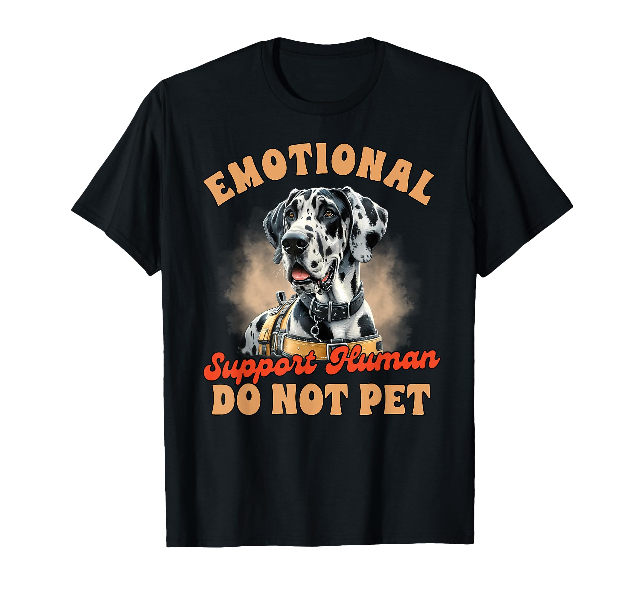Service Dog Great Dane Emotional T-Shirt - Trendy Graphic for Adults - T-Shirt, Sweatshirt, Hoodie