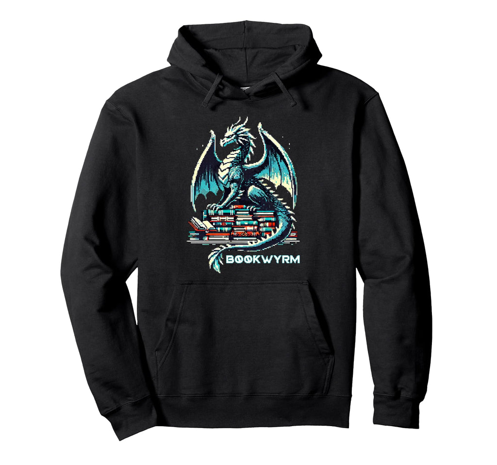 Book Lover Bookwyrm Not Bookworm Dragon Hoodie - Trendy Graphic for Adults - T-Shirt, Sweatshirt, Hoodie
