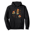 Thanksgiving Reading Turkey Book Lover Hoodie - Unique Graphic Unisex - T-Shirt, Sweatshirt, Hoodie