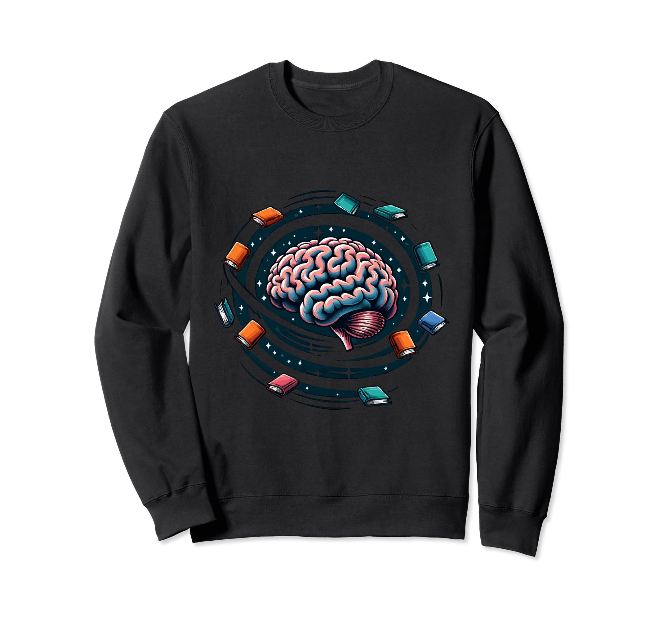 Magical Whirlwind Books Into Brain Sweatshirt - Unique Graphic Men Women - T-Shirt, Sweatshirt, Hoodie
