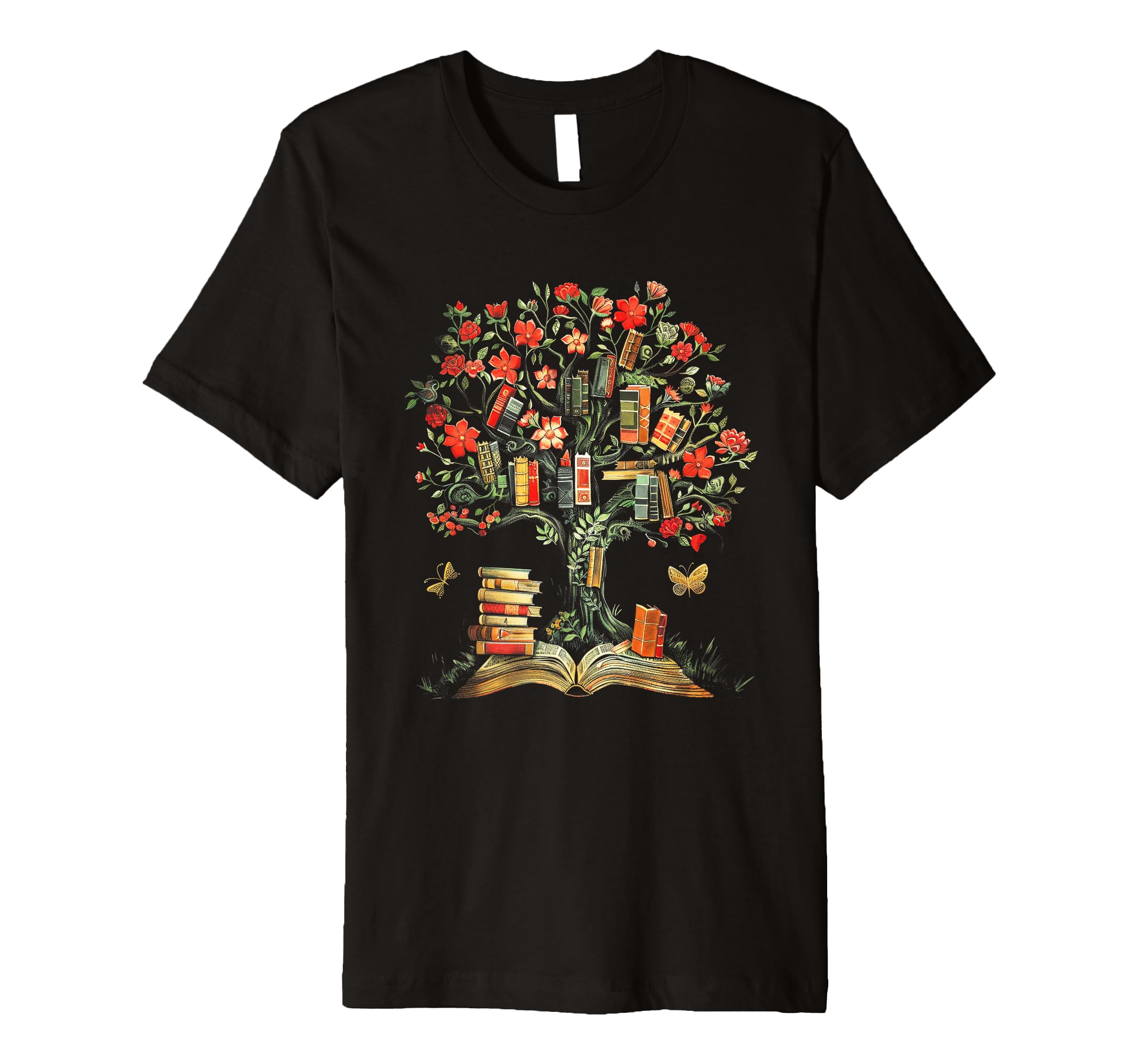 Book Tree Nature Fantasy Library Tree Book T-Shirt - Trendy Graphic Unisex - T-Shirt, Sweatshirt, Hoodie