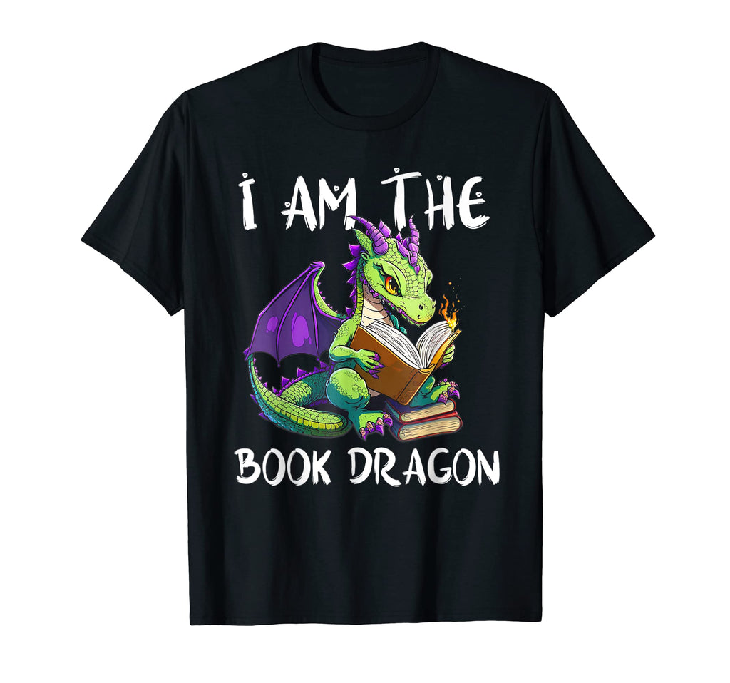 I Am Book Dragon Lover Nerd Bookworm T-Shirt - Aesthetic Graphic Men Women - T-Shirt, Sweatshirt, Hoodie