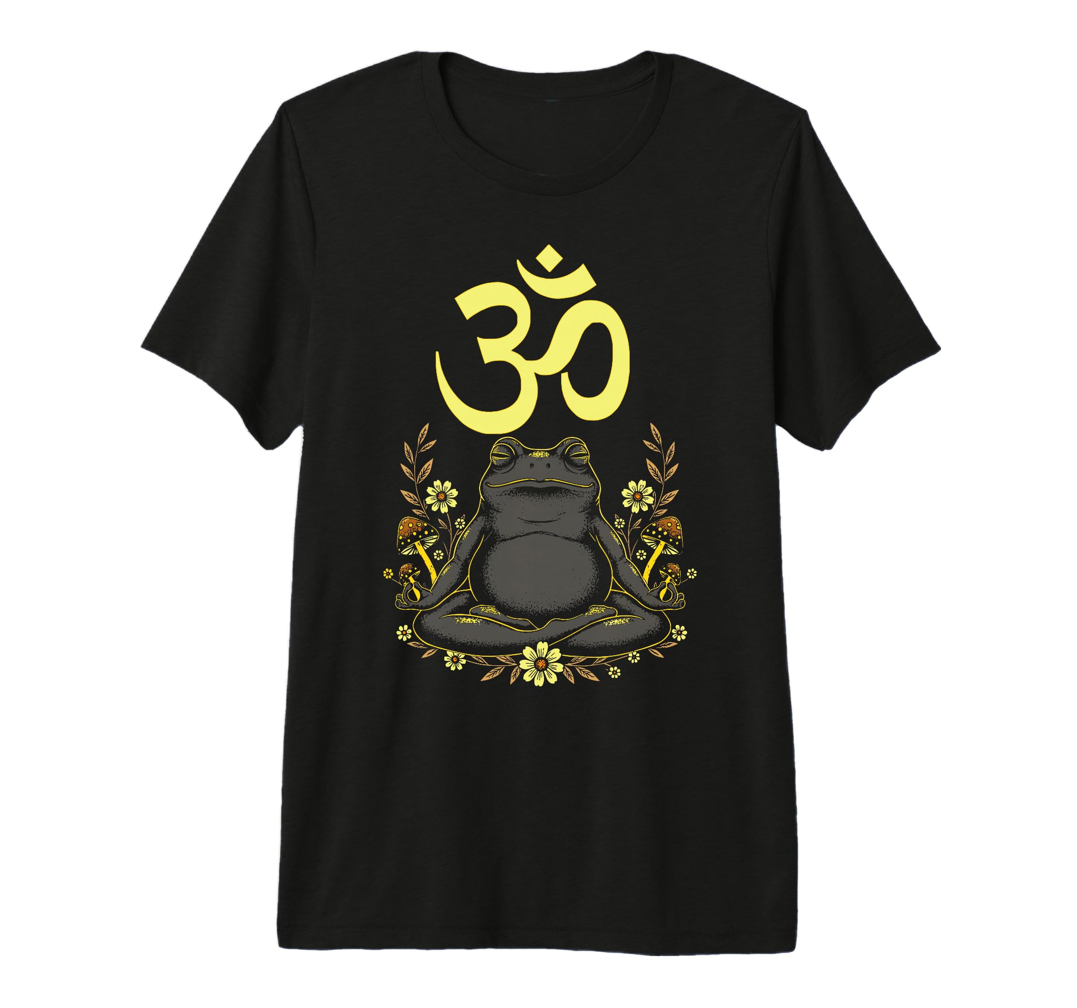 Meditating Frog Aum Zen Mindfulness T-Shirt - Fun Novelty Design Men Women - T-Shirt, Sweatshirt, Hoodie
