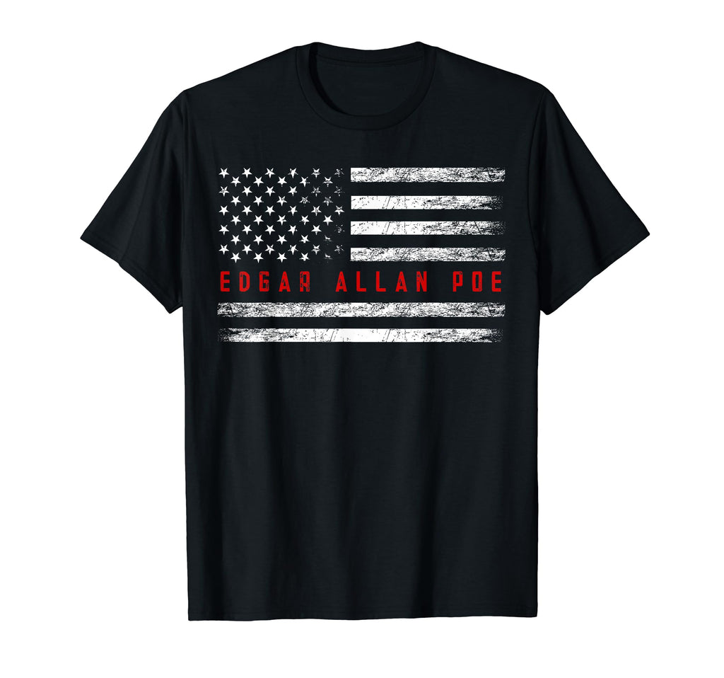 Edgar Allan Poe Patriotic English T-Shirt - Minimalist Print for Adults - T-Shirt, Sweatshirt, Hoodie