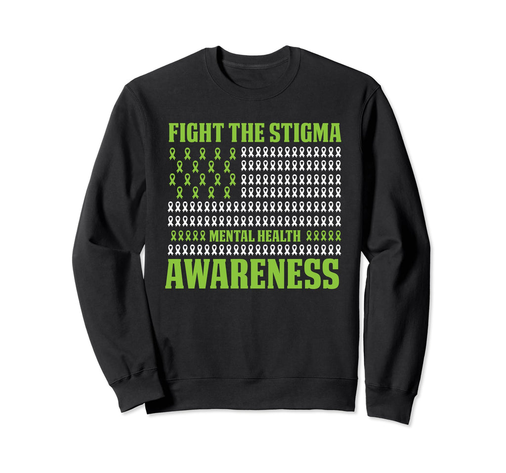 Mental Health Matters End Stigma Sweatshirt - Unique Graphic Unisex - T-Shirt, Sweatshirt, Hoodie