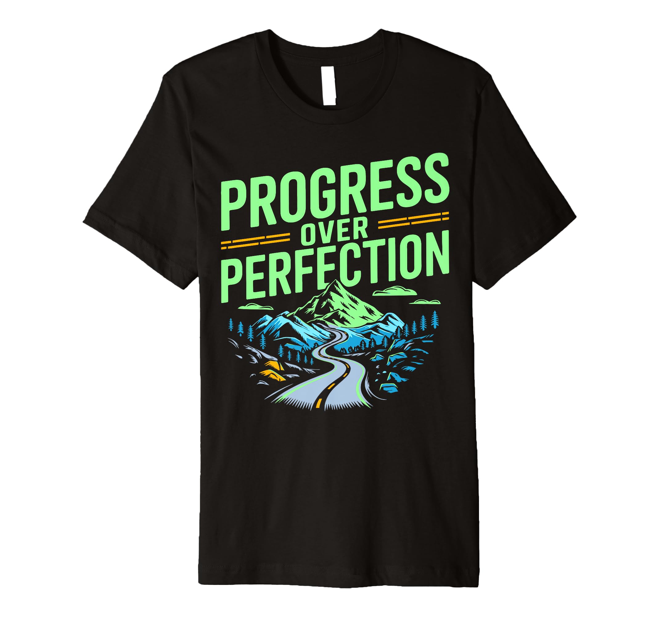 Progress Over Perfection Mental Health T-Shirt - Minimalist Print Men Women - T-Shirt, Sweatshirt, Hoodie