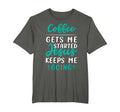 Coffee Started Jesus Keeps Me Going T-Shirt - Aesthetic Graphic Unisex - T-Shirt, Sweatshirt, Hoodie