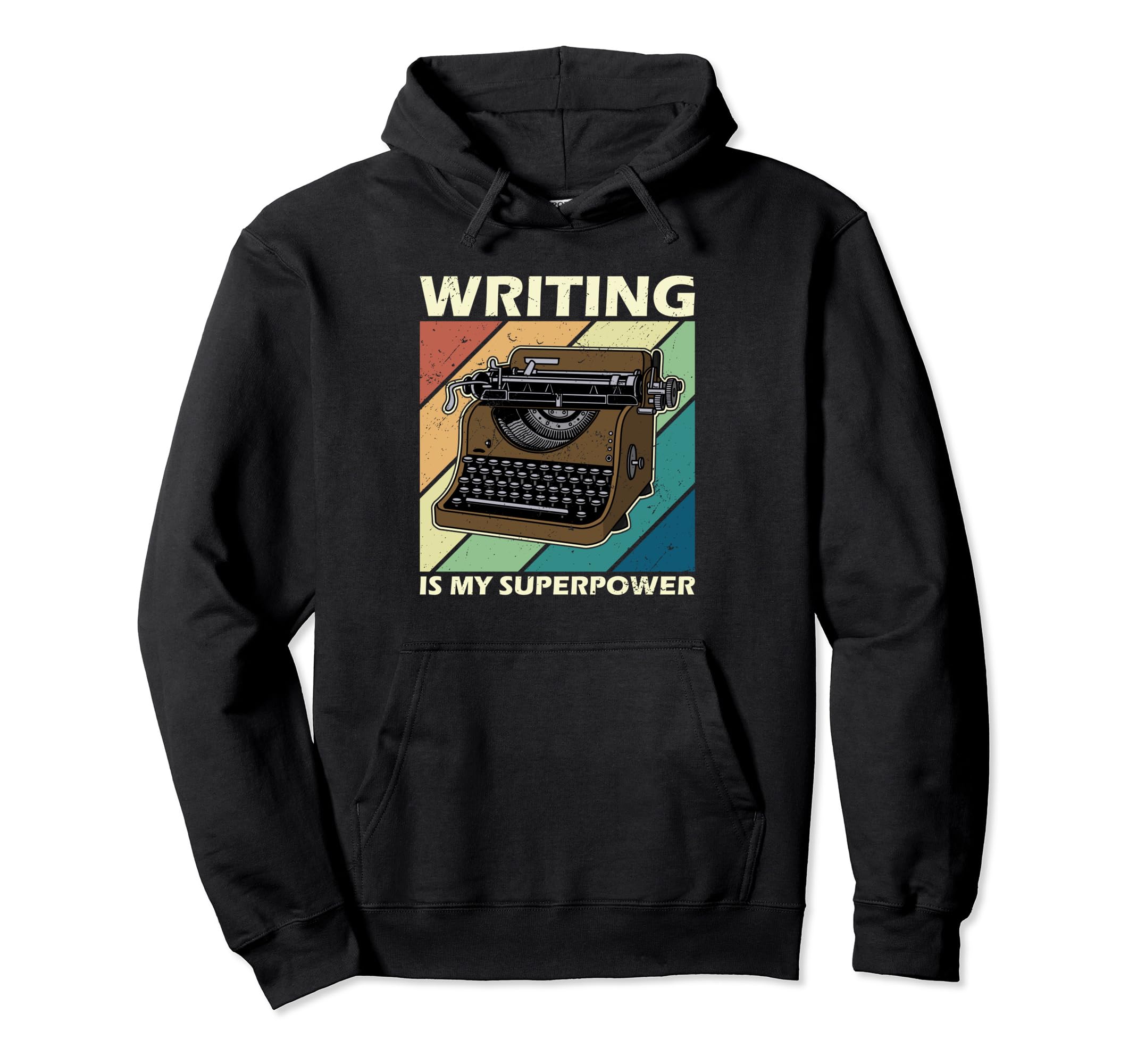 Typewriter Book Writing Literature Hoodie - Trendy Graphic Unisex - T-Shirt, Sweatshirt, Hoodie