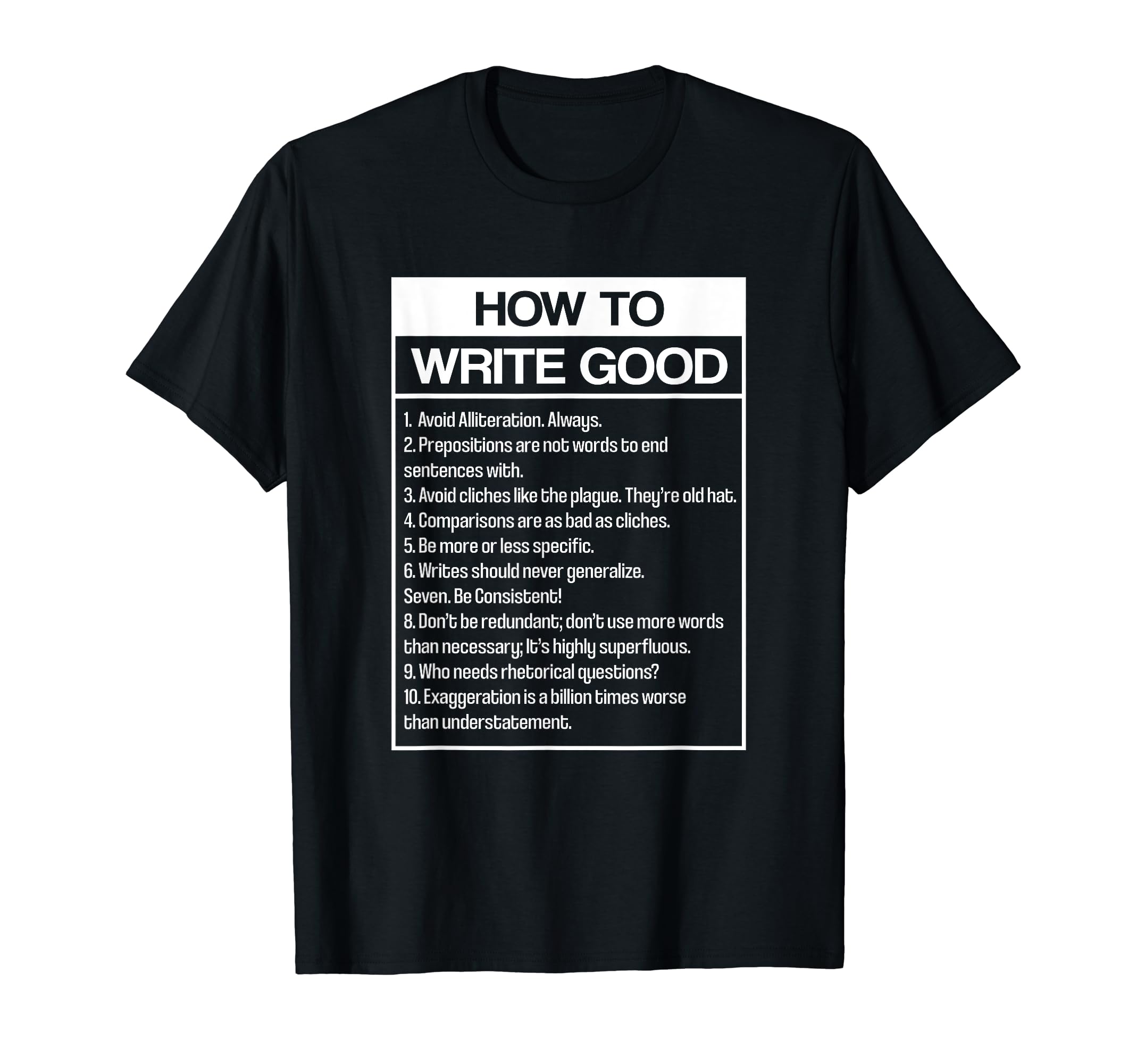 How To Write Good English Grammar Pun T-Shirt - Aesthetic Graphic Unisex - T-Shirt, Sweatshirt, Hoodie