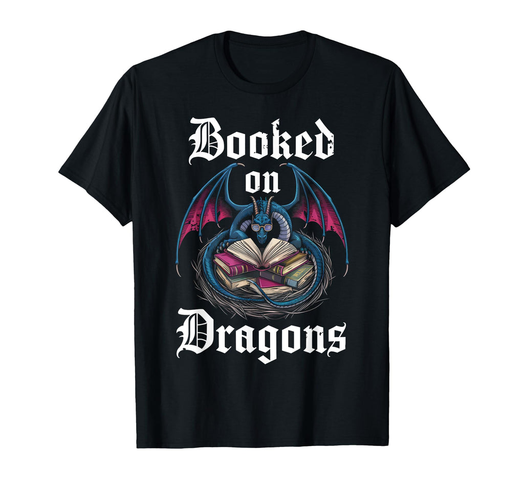 Dragon Books Nerds Reading Writer Writing T-Shirt - Trendy Graphic Unisex - T-Shirt, Sweatshirt, Hoodie