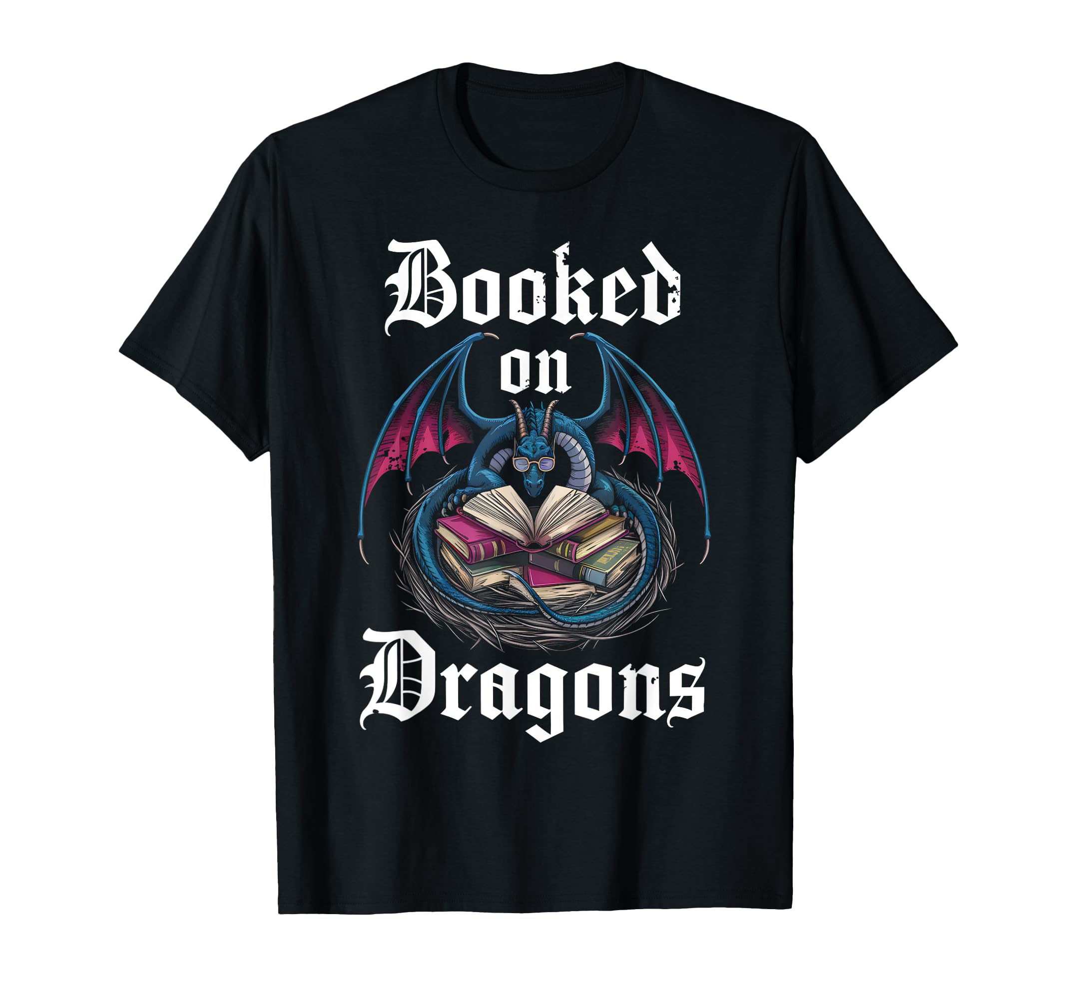 Dragon Books Nerds Reading Writer Writing T-Shirt - Trendy Graphic Unisex - T-Shirt, Sweatshirt, Hoodie