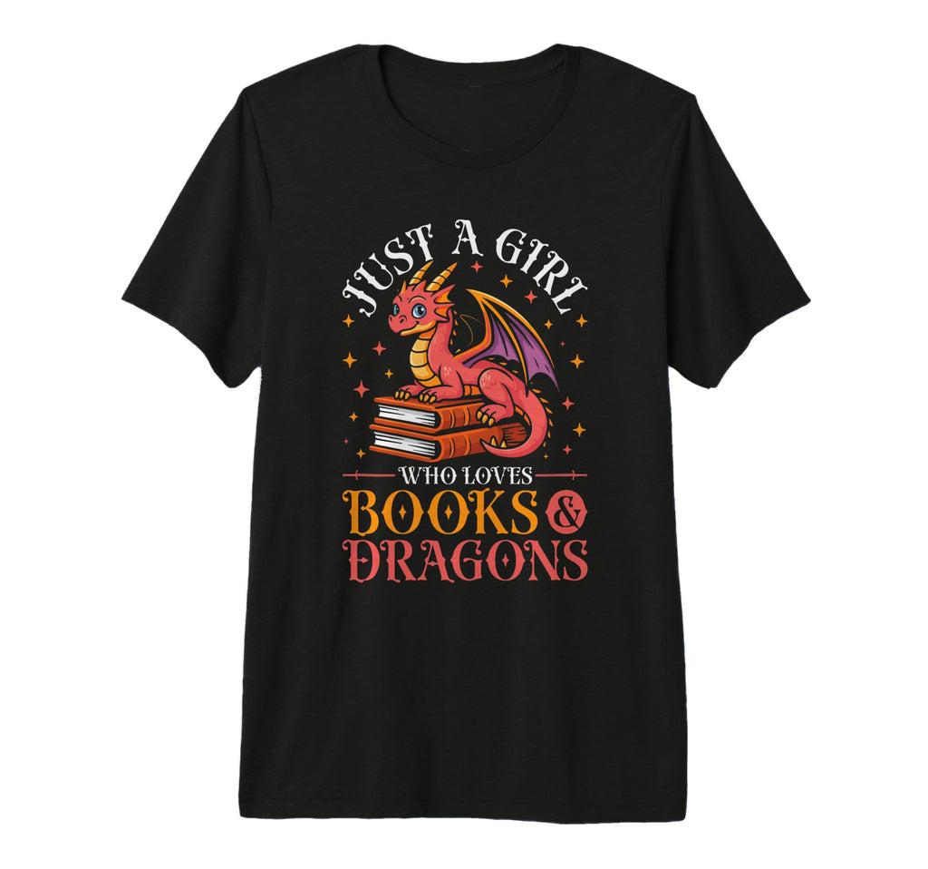 Just Who Loves Books Dragons Reading T-Shirt - Unique Graphic Men Women - T-Shirt, Sweatshirt, Hoodie