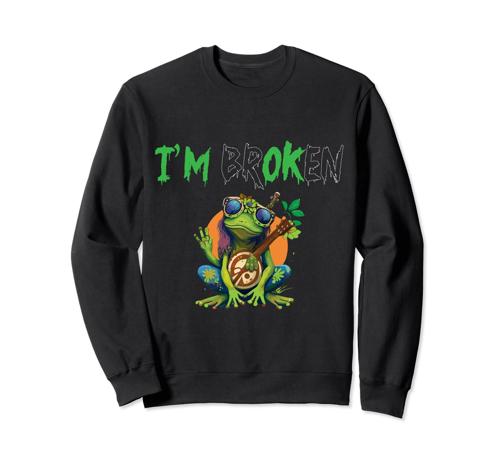 Im Broken Mental Frog Mental Sweatshirt - Aesthetic Graphic for Adults - T-Shirt, Sweatshirt, Hoodie