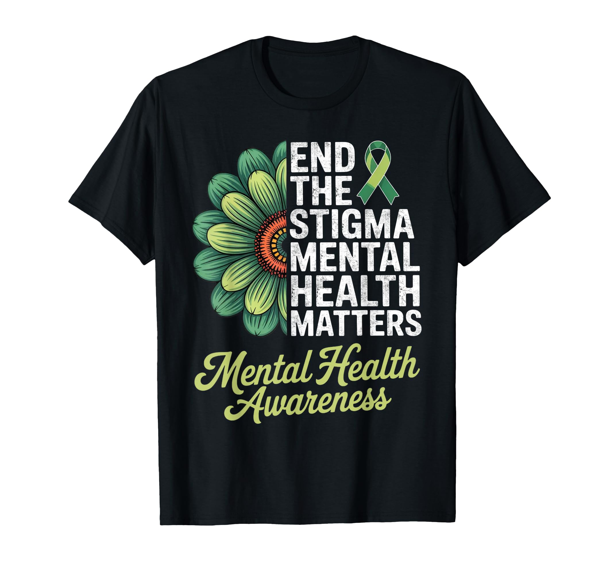 End Stigma Mental Health Matters T-Shirt - Minimalist Print for Adults - T-Shirt, Sweatshirt, Hoodie