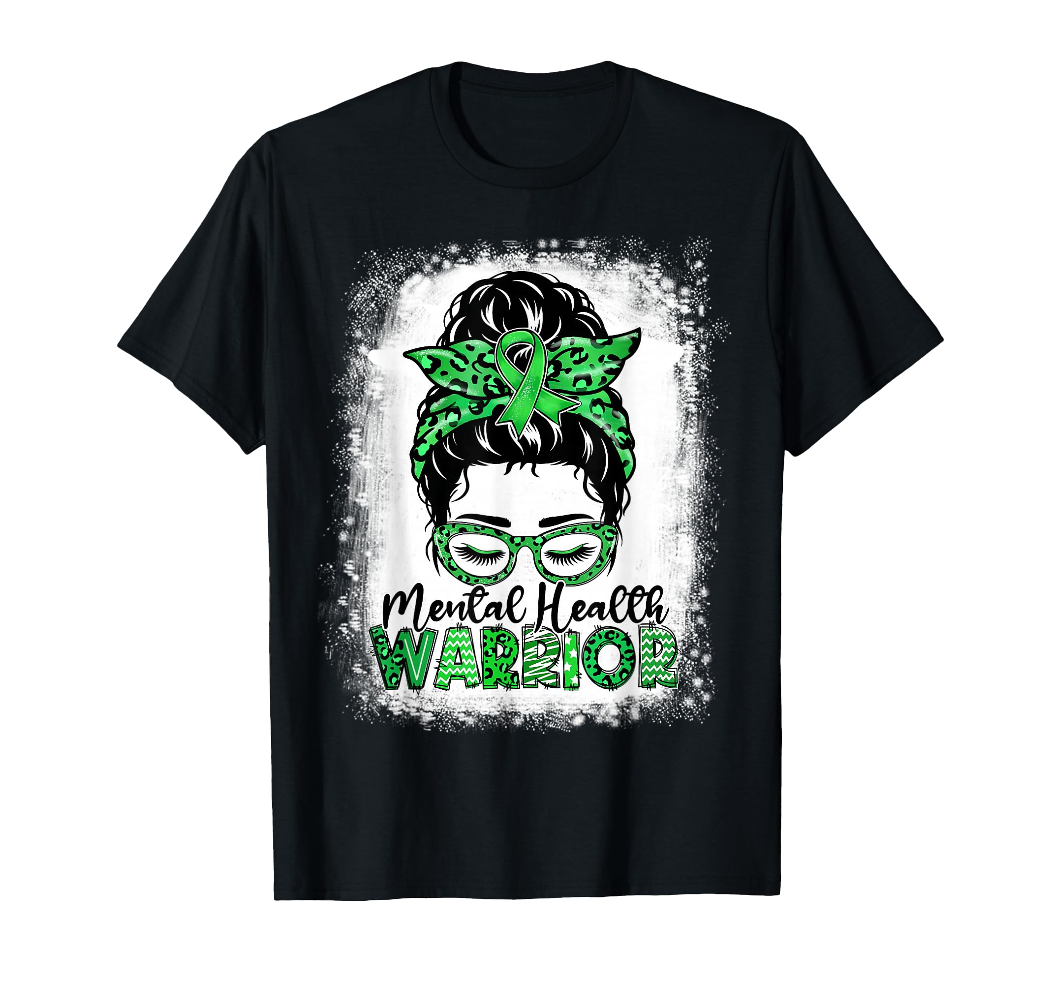 Womens Mental Health Warrior Messy T-Shirt - Minimalist Print Men Women - T-Shirt, Sweatshirt, Hoodie