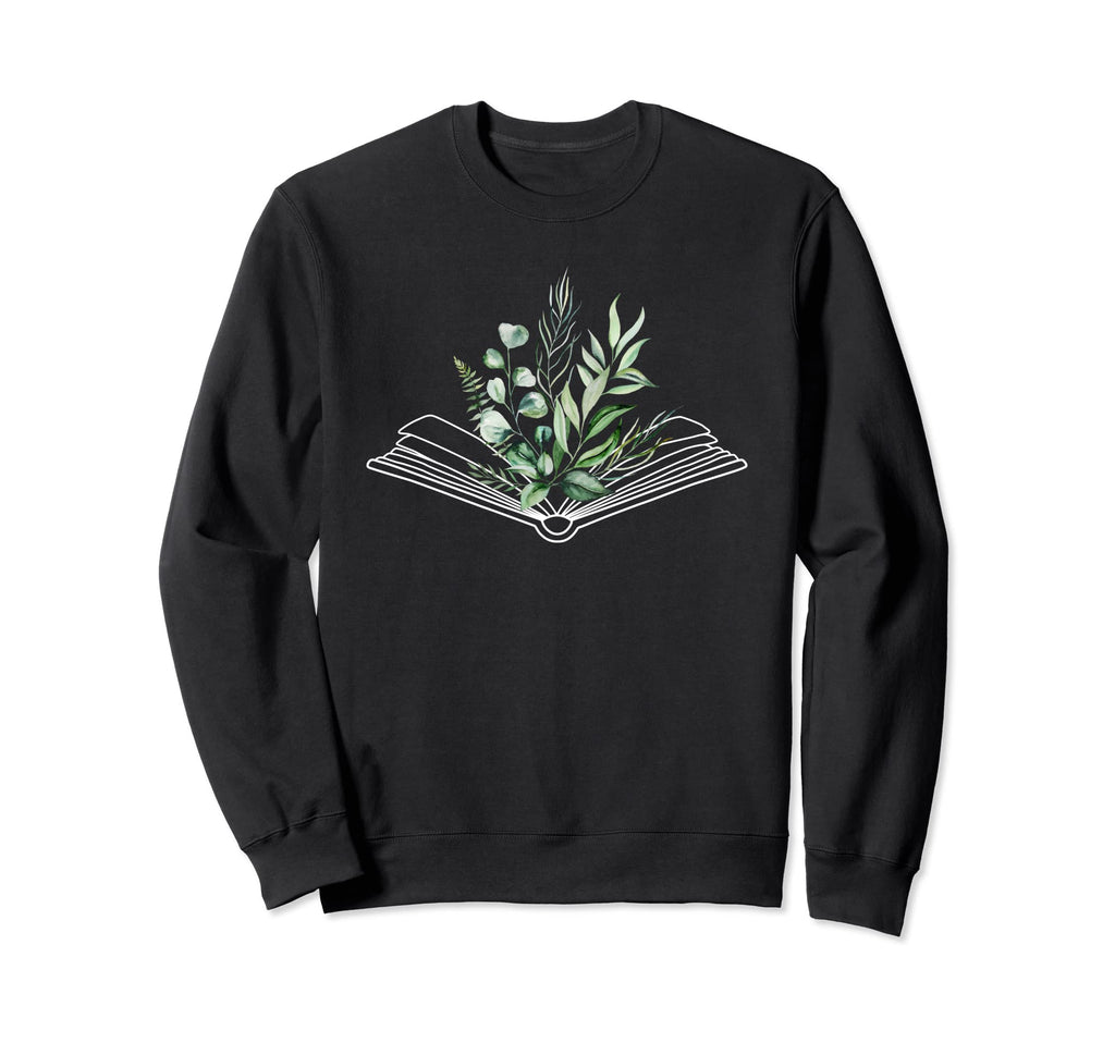 Floral Flower Book Reading Bookworm Sweatshirt - Novelty Apparel Unisex - T-Shirt, Sweatshirt, Hoodie