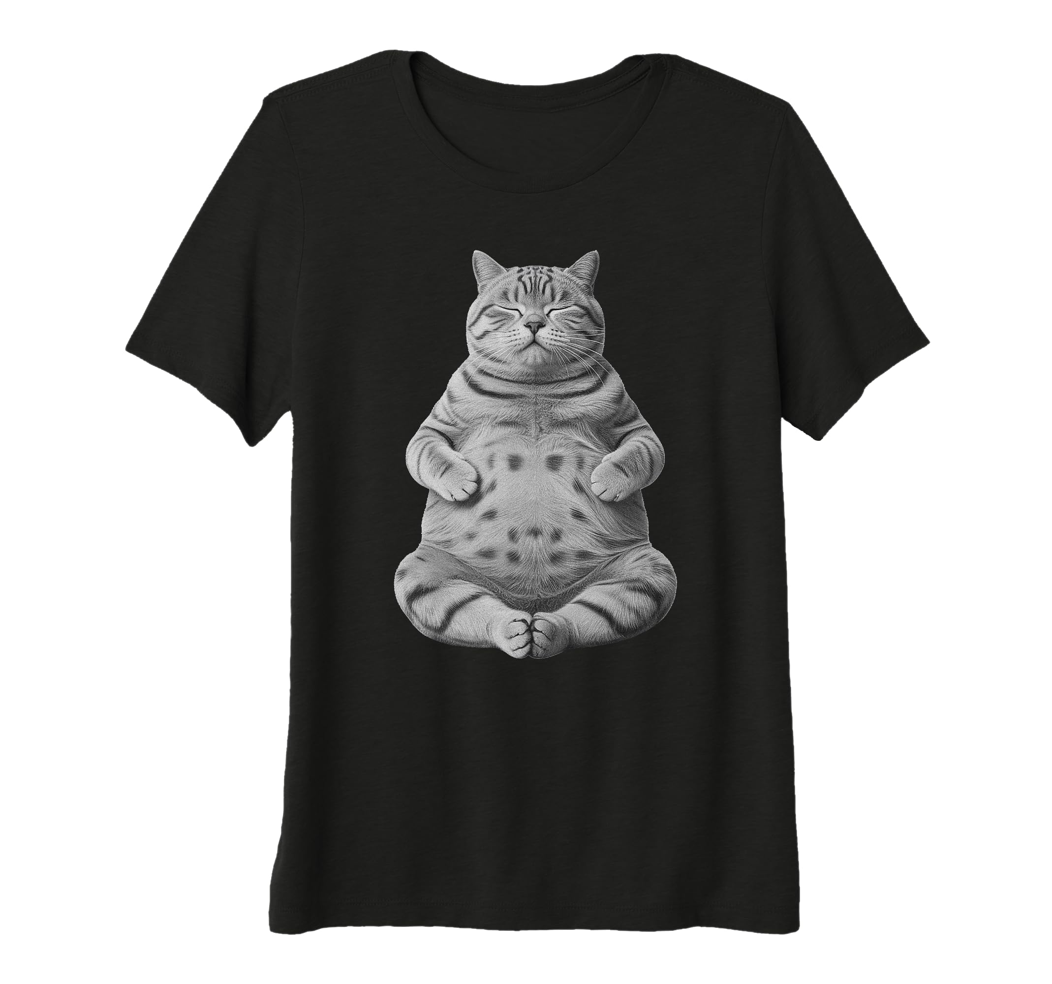 Womens Funny Ai Pregnant Chonk Cat Yoga T-Shirt - Trendy Graphic Unisex - T-Shirt, Sweatshirt, Hoodie