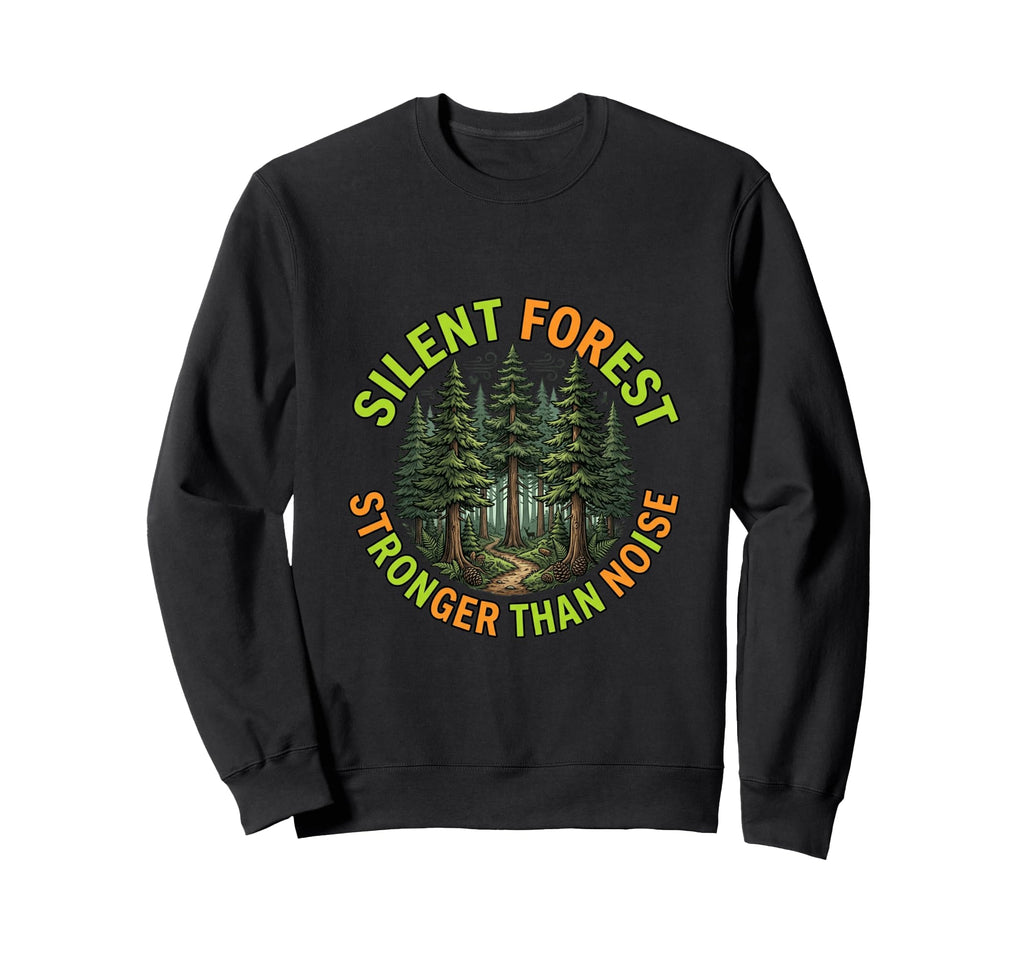 Silent Forest Stronger Than Noise Nature Sweatshirt - Unique Graphic Unisex - T-Shirt, Sweatshirt, Hoodie