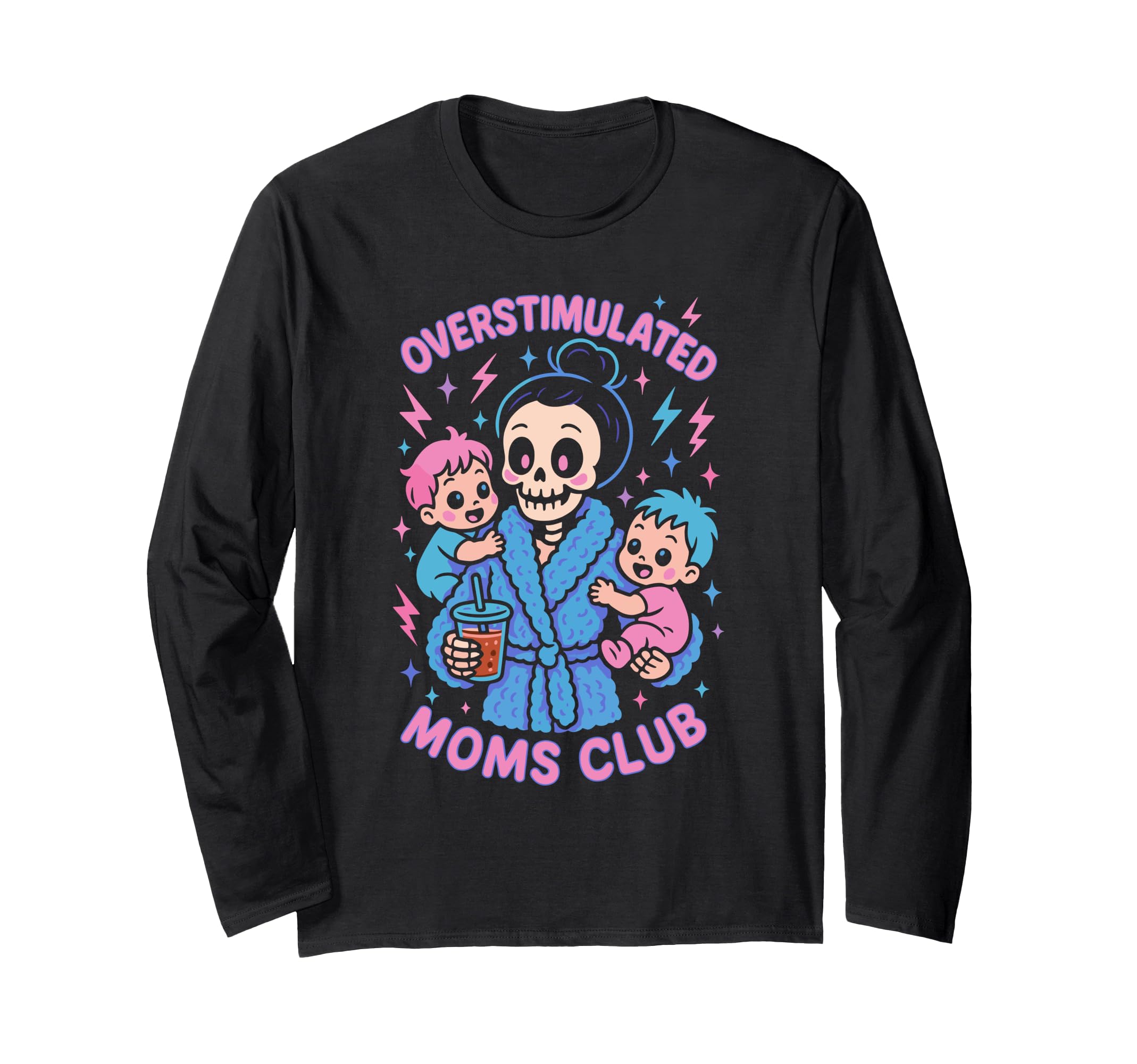 Groovy Overstimulated Moms Club Sweatshirt - Novelty Apparel Unisex - T-Shirt, Sweatshirt, Hoodie