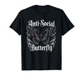 Antisocial Butterfly Gothic Bold T-Shirt - Casual Everyday Wear Men Women - T-Shirt, Sweatshirt, Hoodie