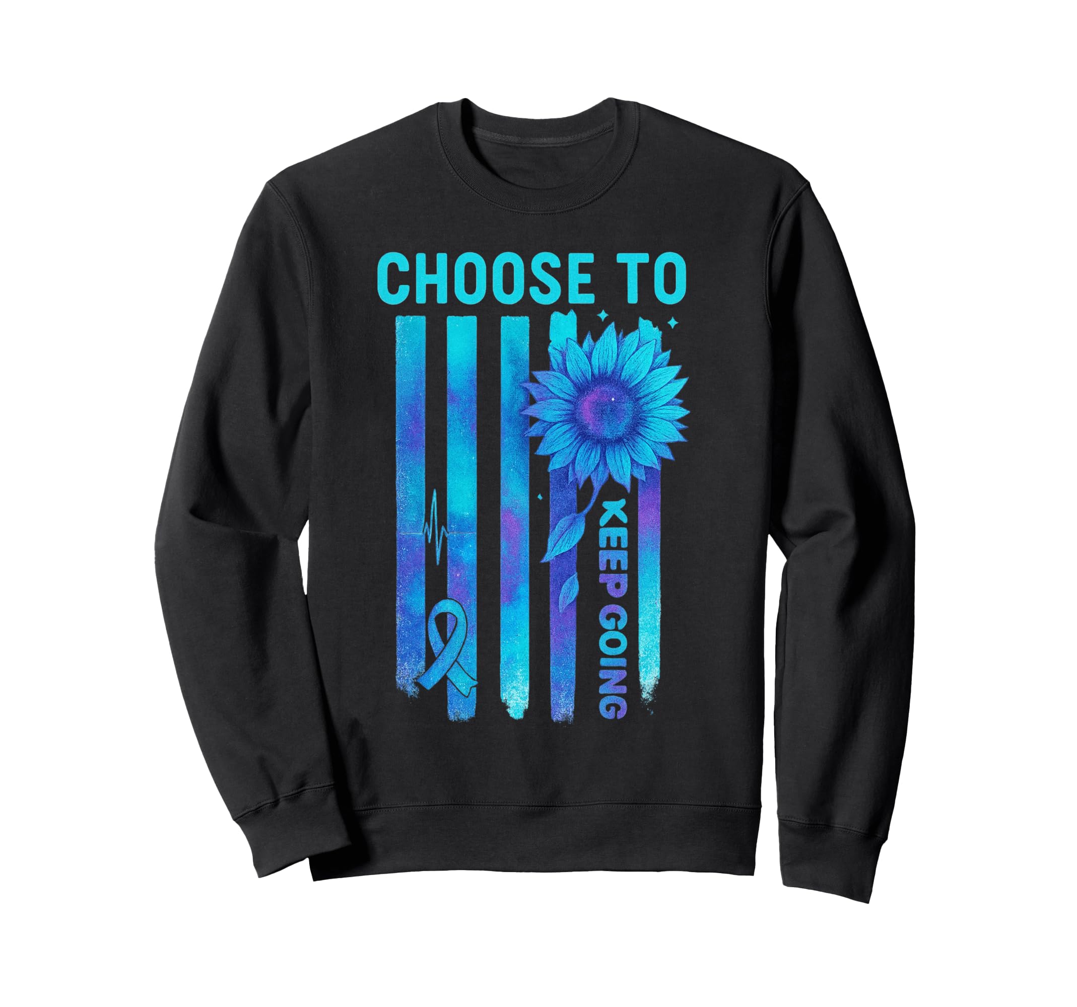 Choose To Keep Going Us Flag Sweatshirt - Fun Novelty Design for Adults - T-Shirt, Sweatshirt, Hoodie