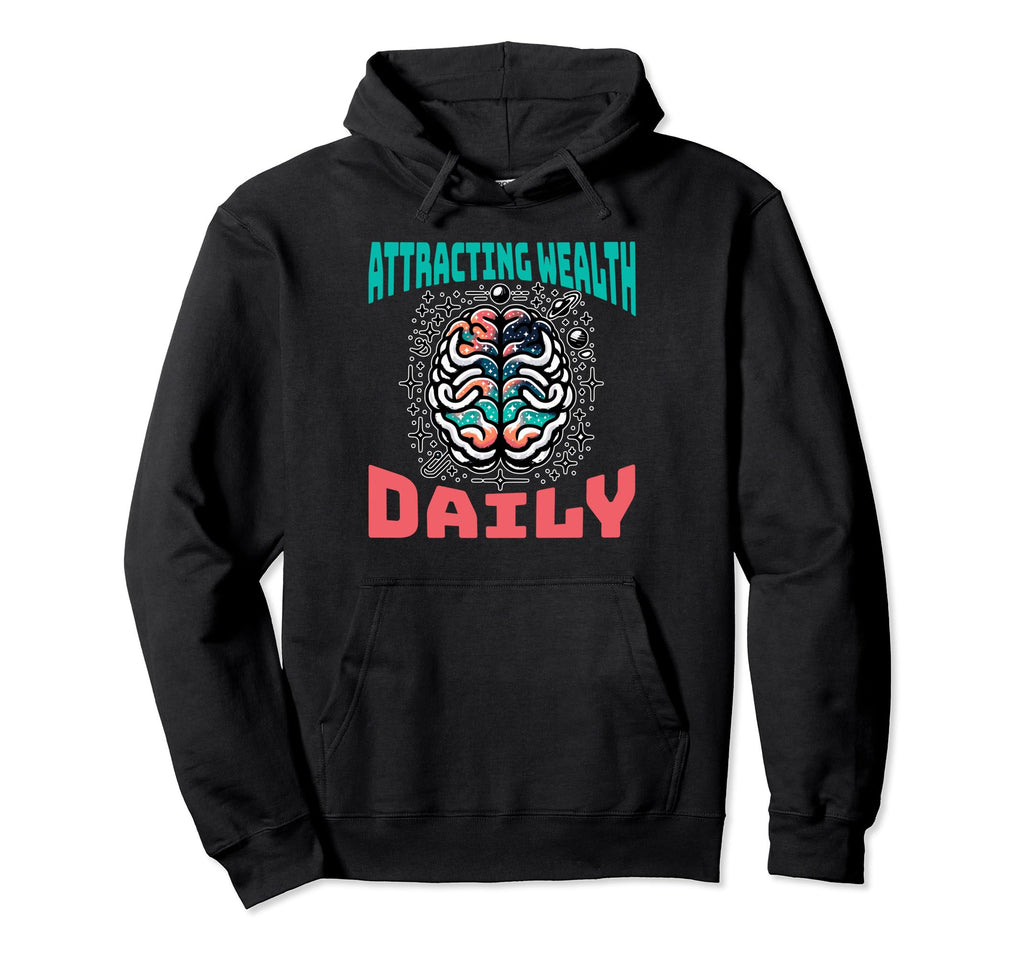 Attracting Wealth Daily Cosmic Brain Hoodie - Custom Art Print for Adults - T-Shirt, Sweatshirt, Hoodie