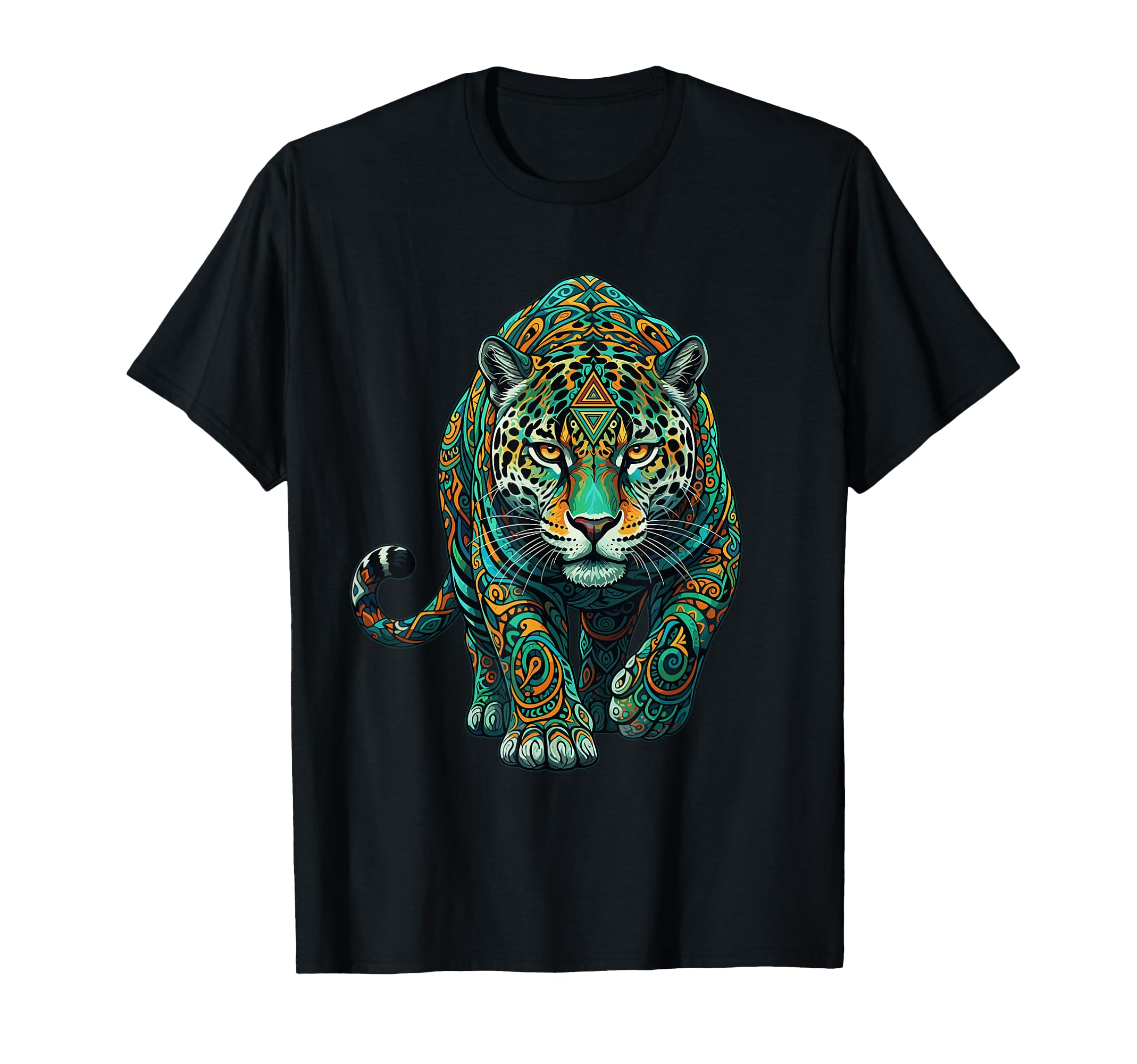 Mandala Spiritual Jaguar Zen Art T-Shirt - Graphic Print for Adults - T-Shirt, Sweatshirt, Hoodie