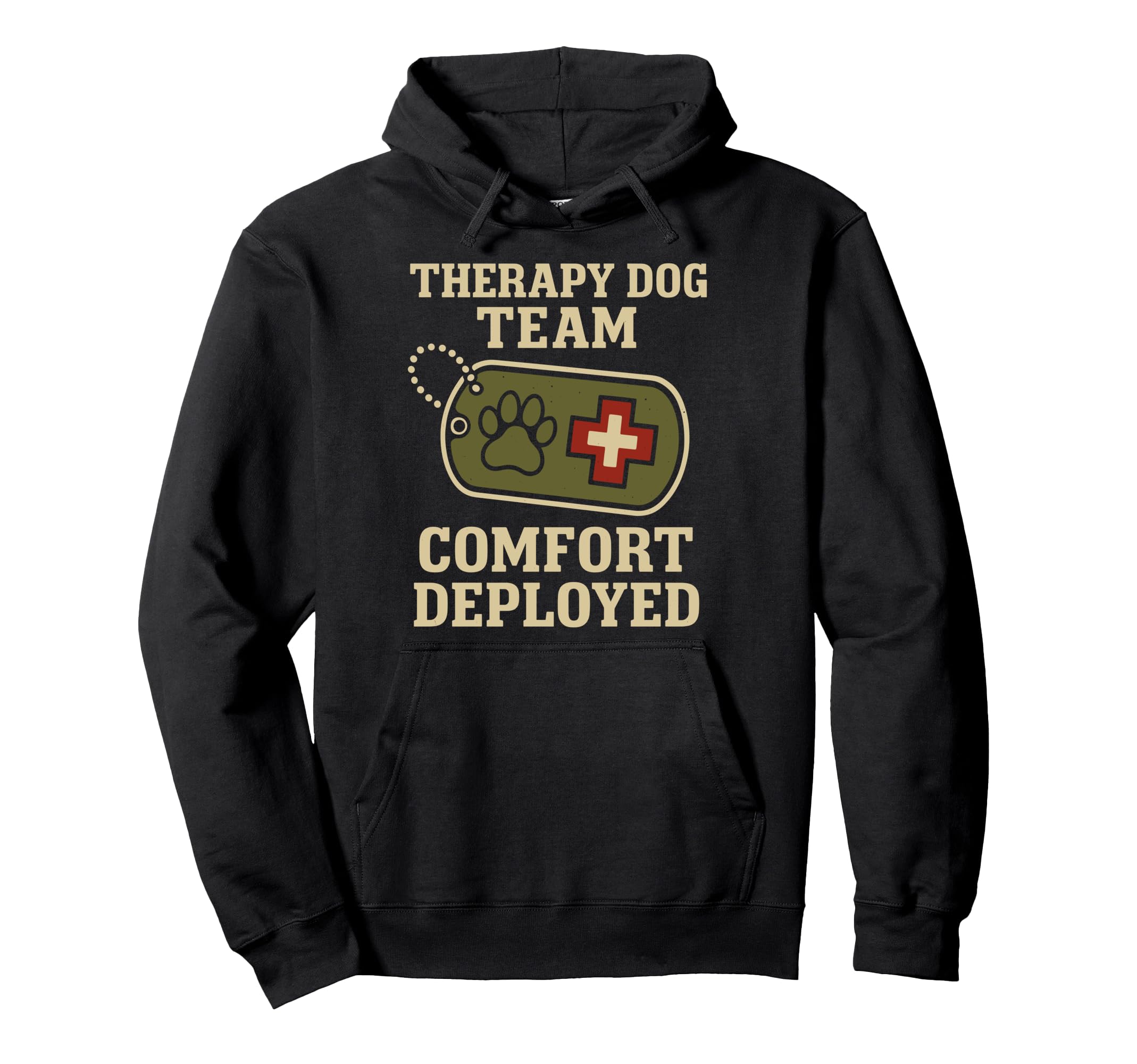Therapy Dog Emotional Support Handler Hoodie - Aesthetic Graphic Men Women - T-Shirt, Sweatshirt, Hoodie