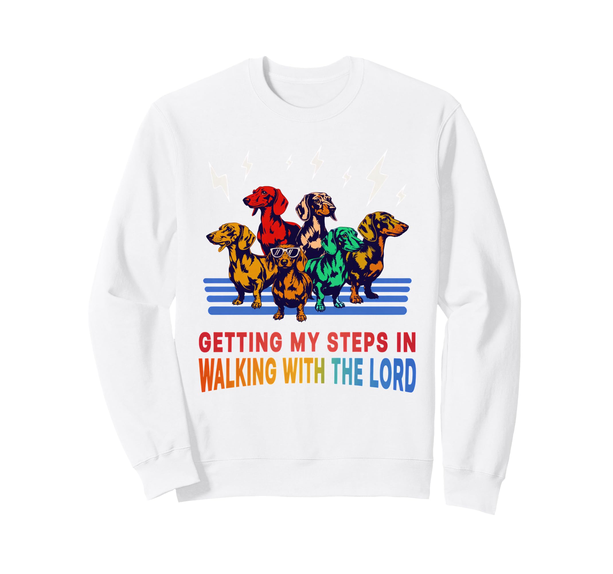 Getting My Steps Walking Lord Dachshund Sweatshirt - Graphic Print Unisex - T-Shirt, Sweatshirt, Hoodie